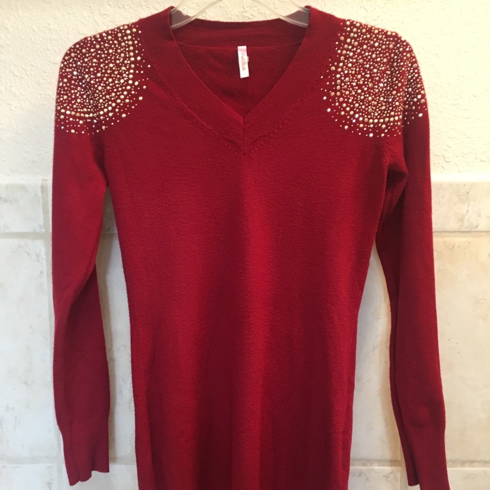 PinkBlush Maternity Sweater- Long Sleeved V-neck